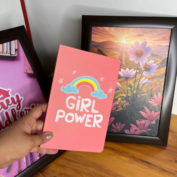 A5 Pink Diary With Girl Power Theme on Cover