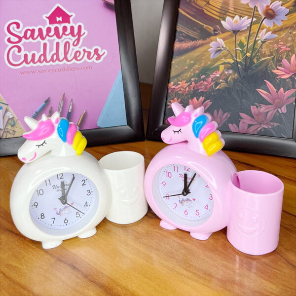 Unicorn Table Clock 2 Different Colors