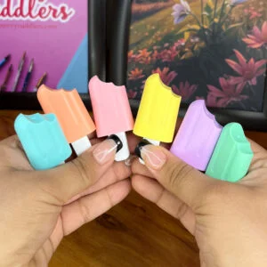 Pastel Ice Cream Stick Popsicle Shape Highlighters (Set of 6)
