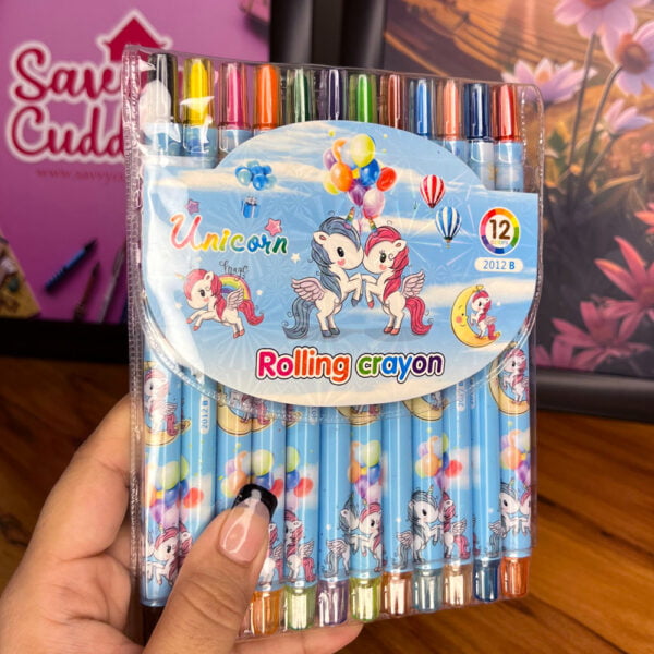 Unicorn theme Rolling Crayon for kids