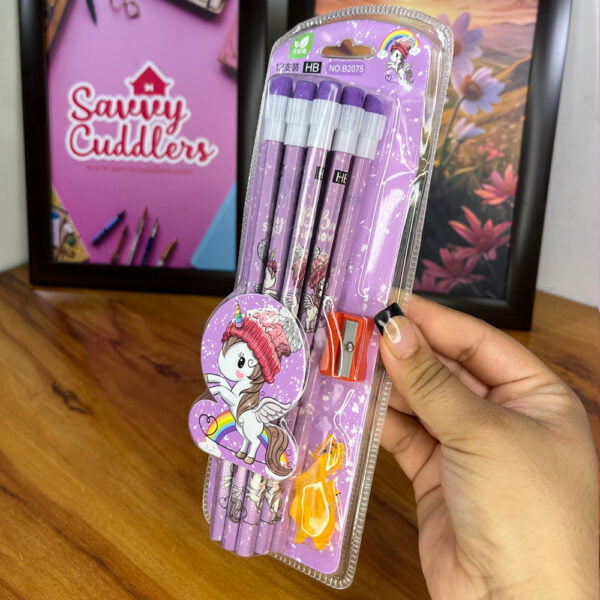 Pencil and Sharpener Set for Kids