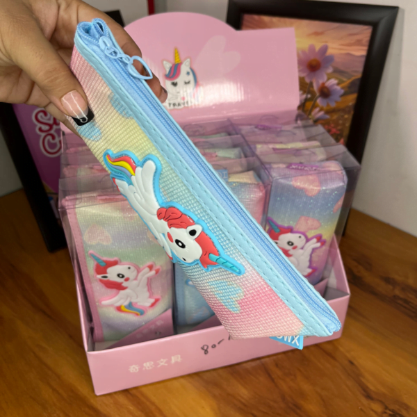 Best Unicorn Glitter Pouches in light blue color